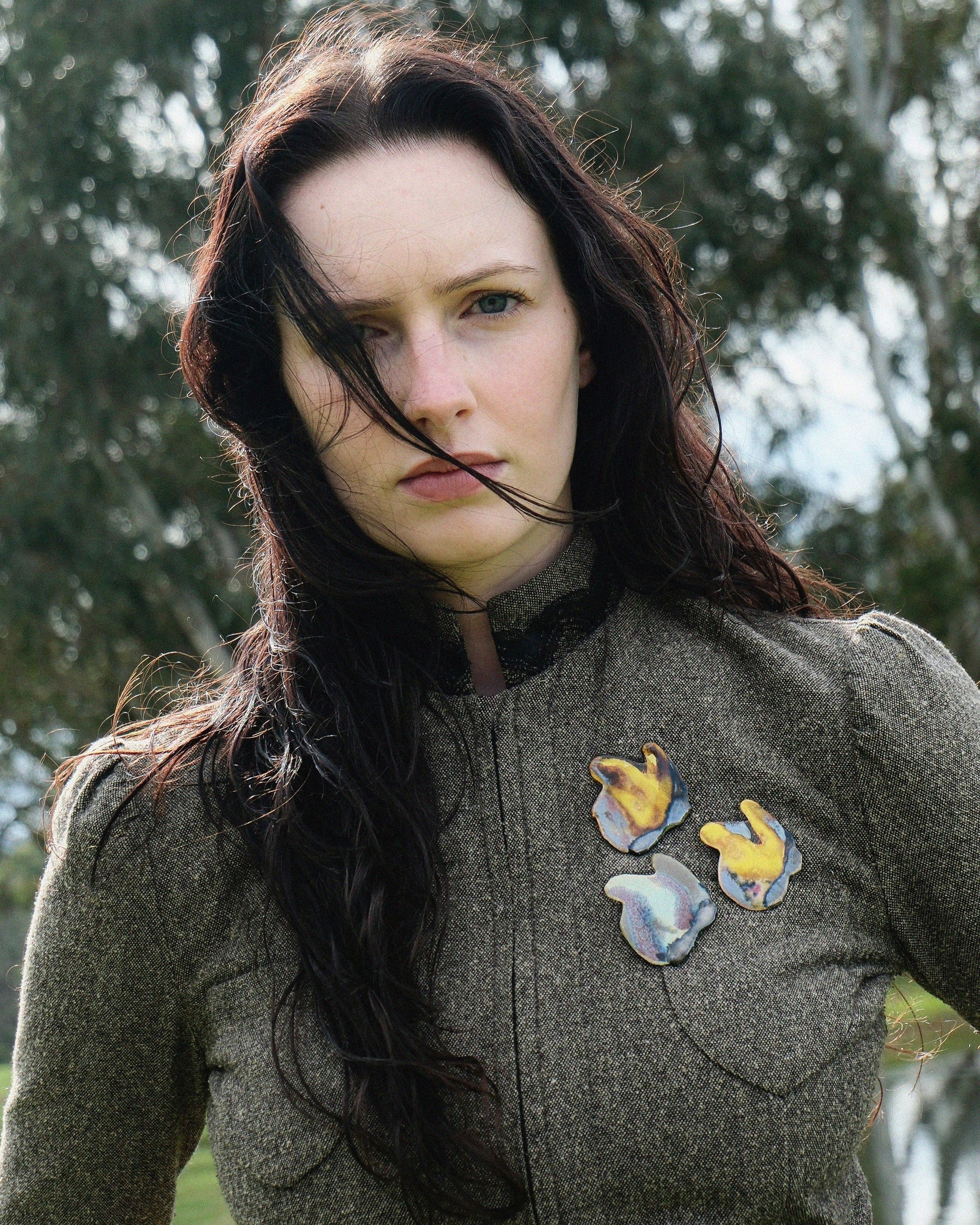 THE STAMP Brooch in Wisteria