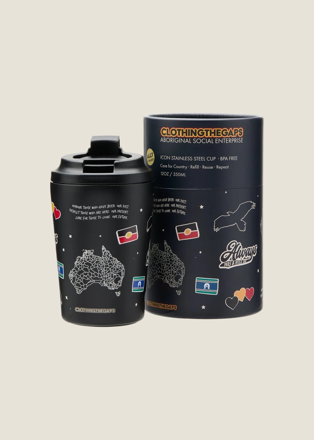 Icon Stainless Steel Reusable Cup 340ml / 12oz