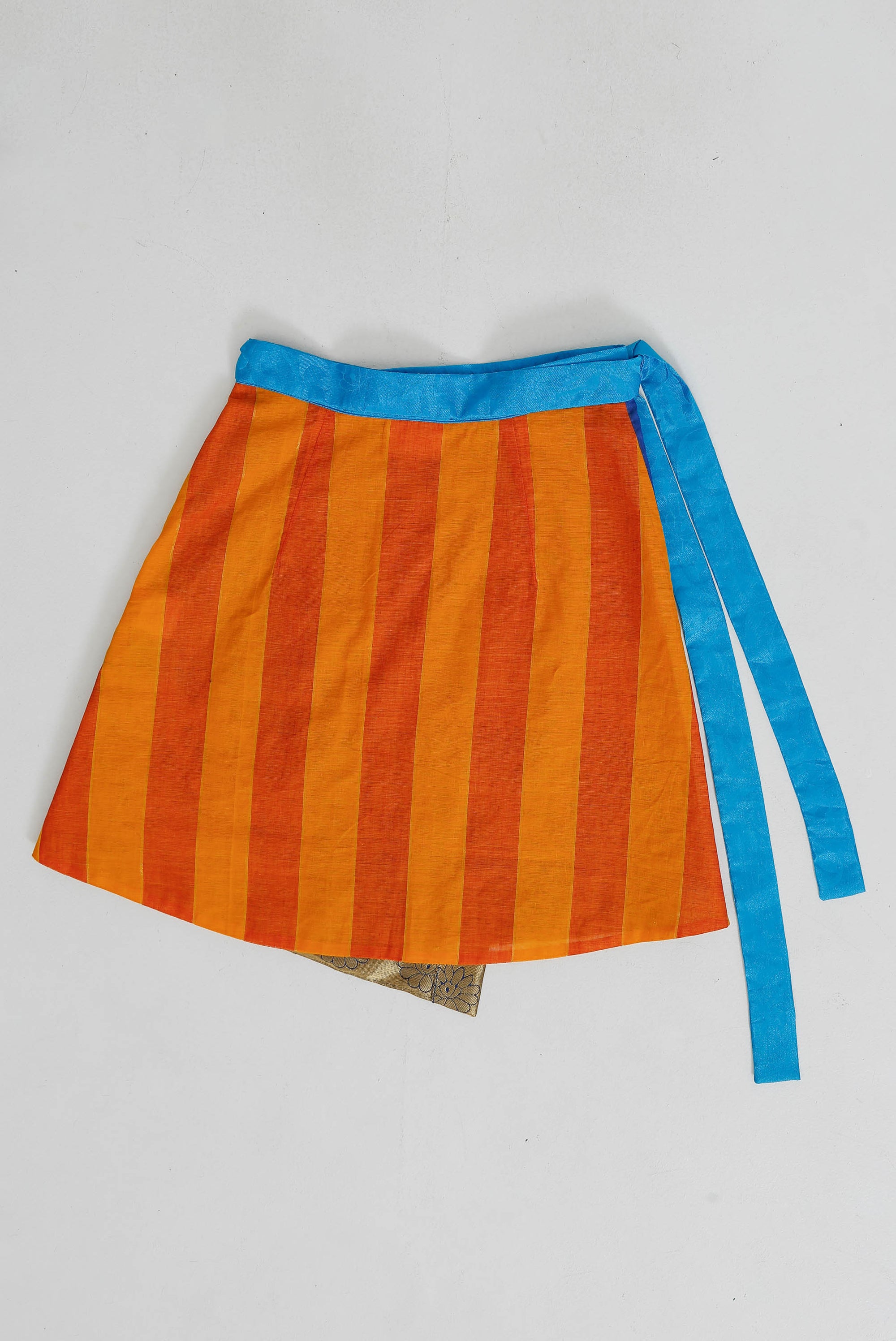 Pleated Pallu Wrap Skirt Small
