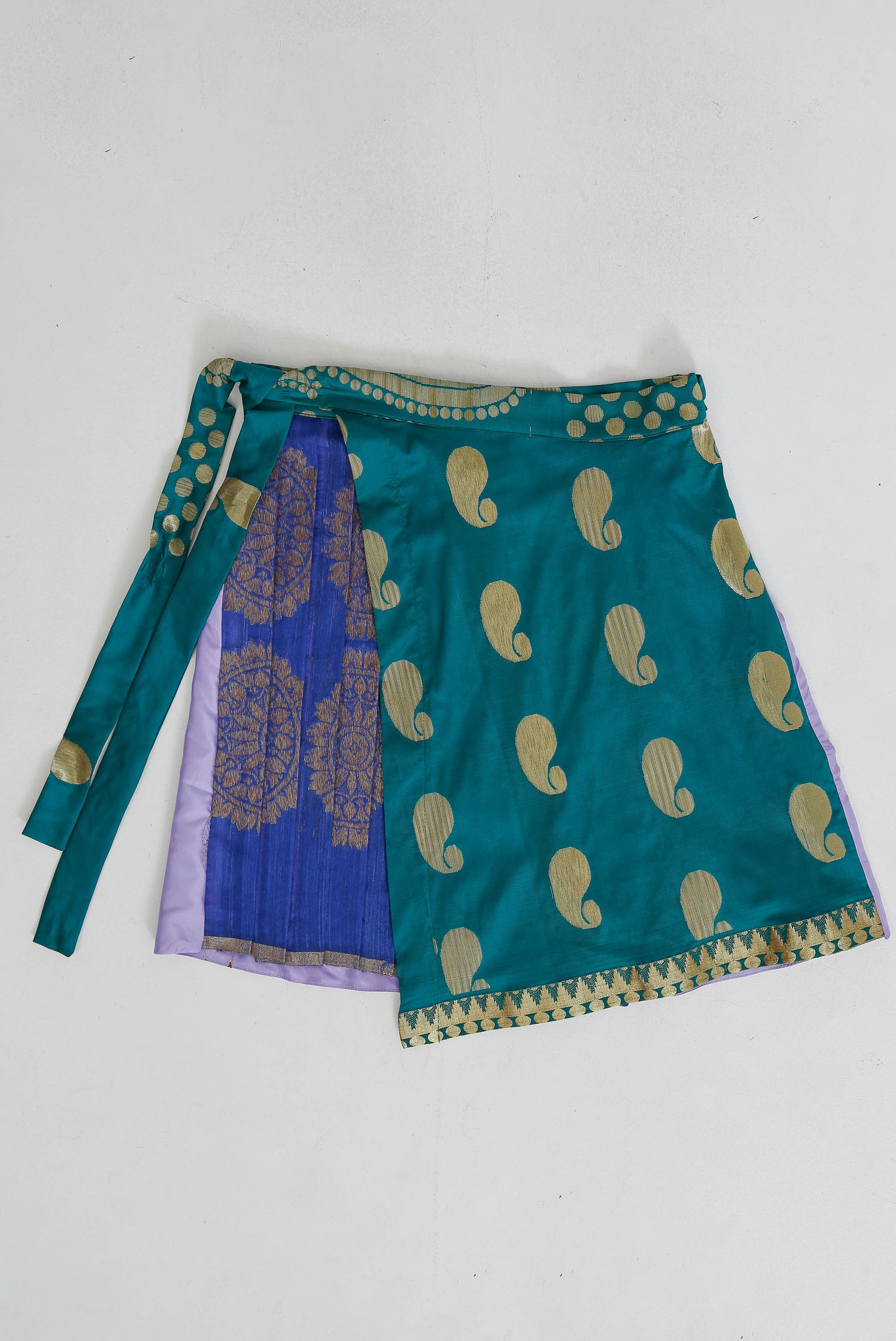 Pleated Pallu Wrap Skirt Large