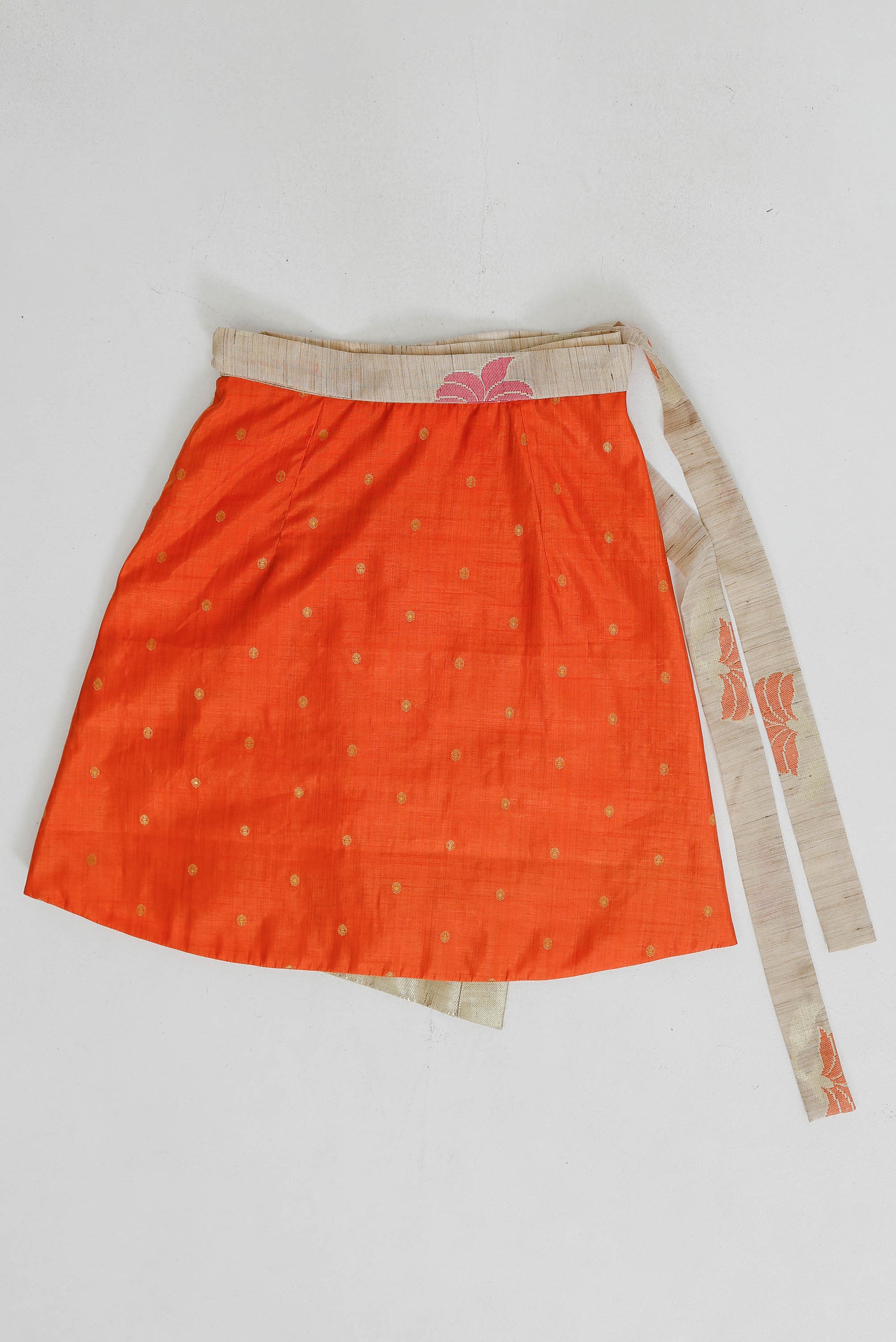 Pleated Pallu Wrap Skirt Small