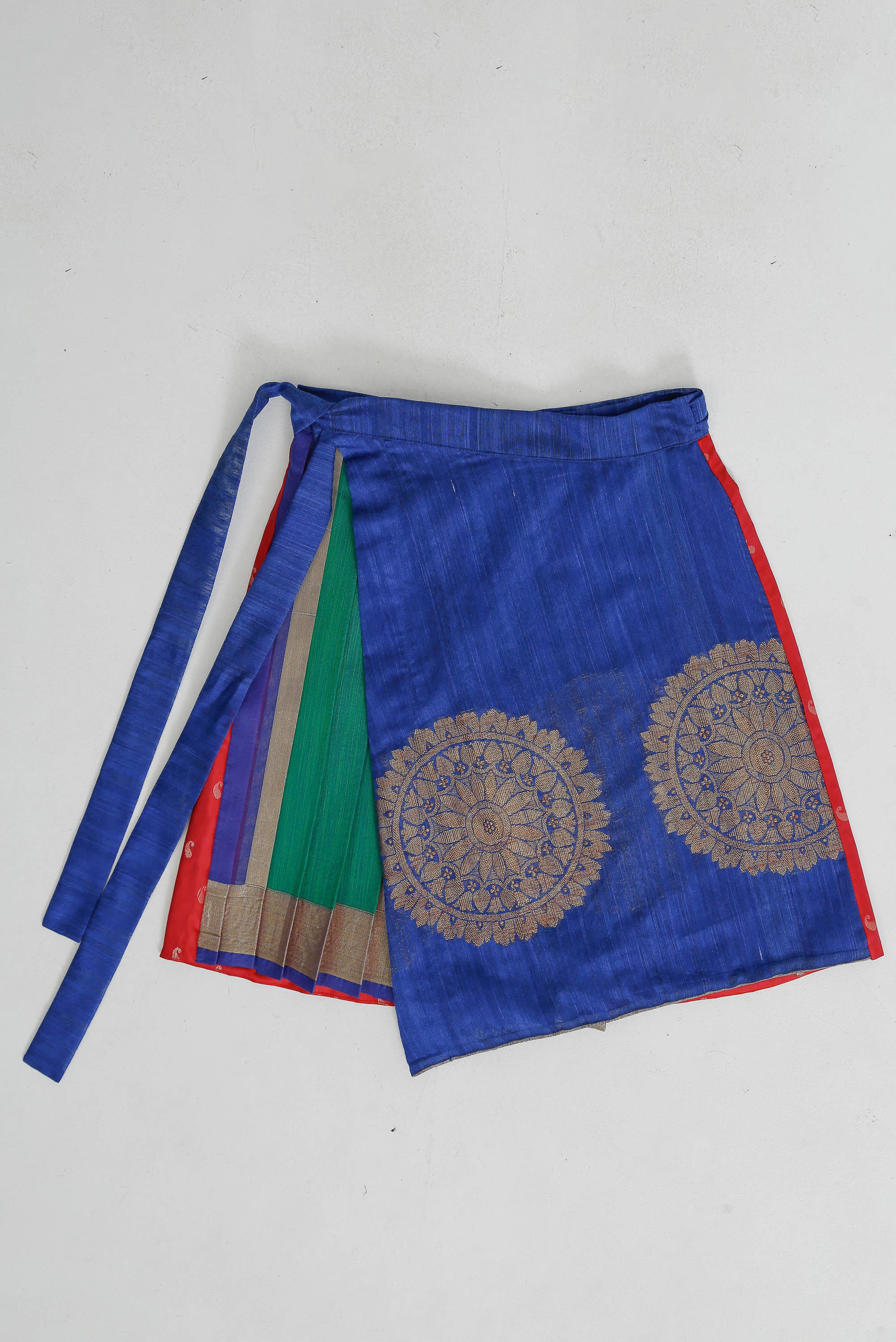 Pleated Pallu Wrap Skirt Medium