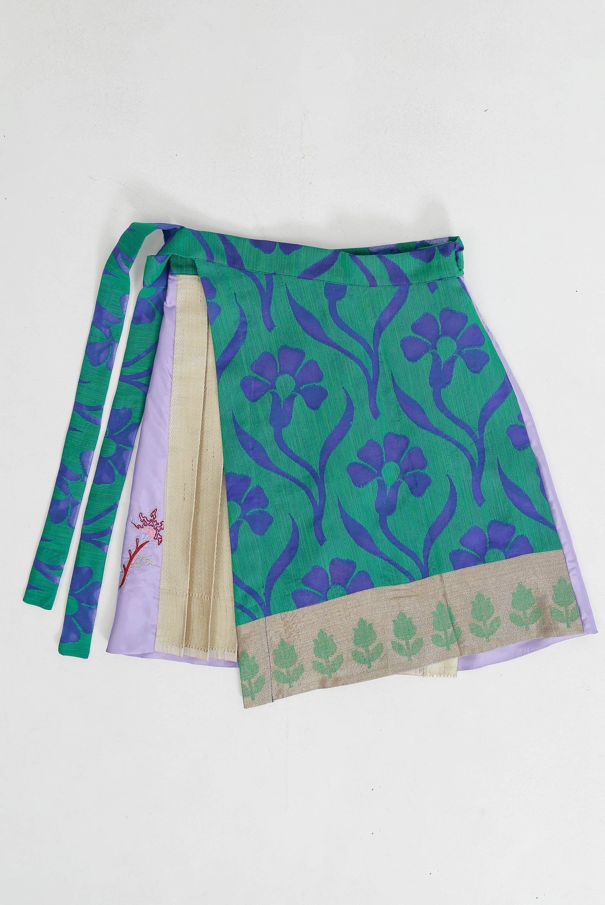 Pleated Pallu Wrap Skirt Large
