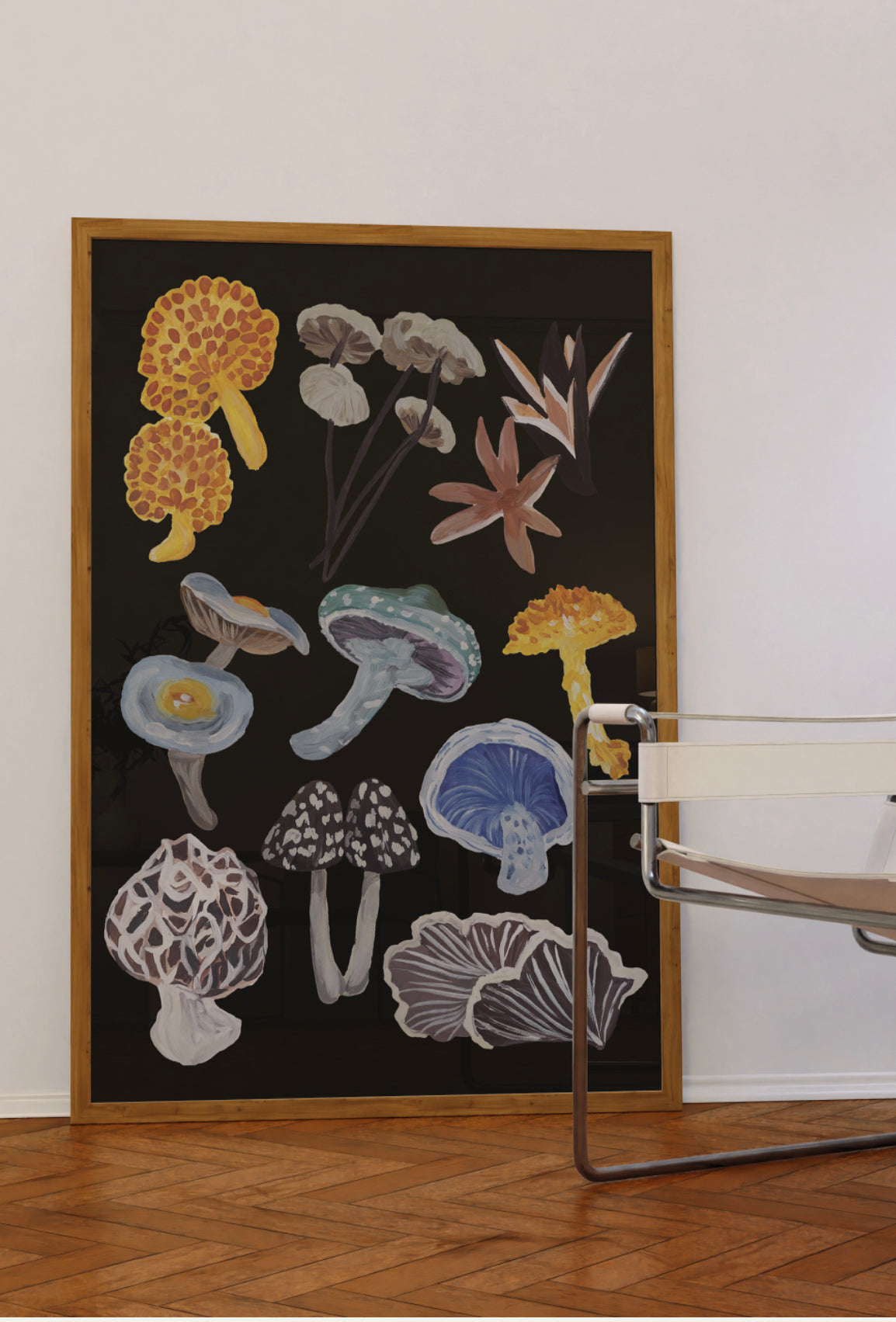 Lisa Hu Mushrooms at Night A3 Print