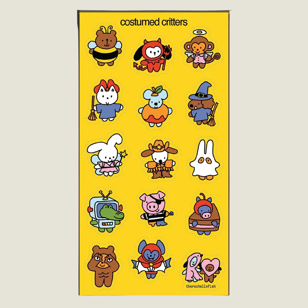 'Costumed Critters' 🐭 Sticker Sheet