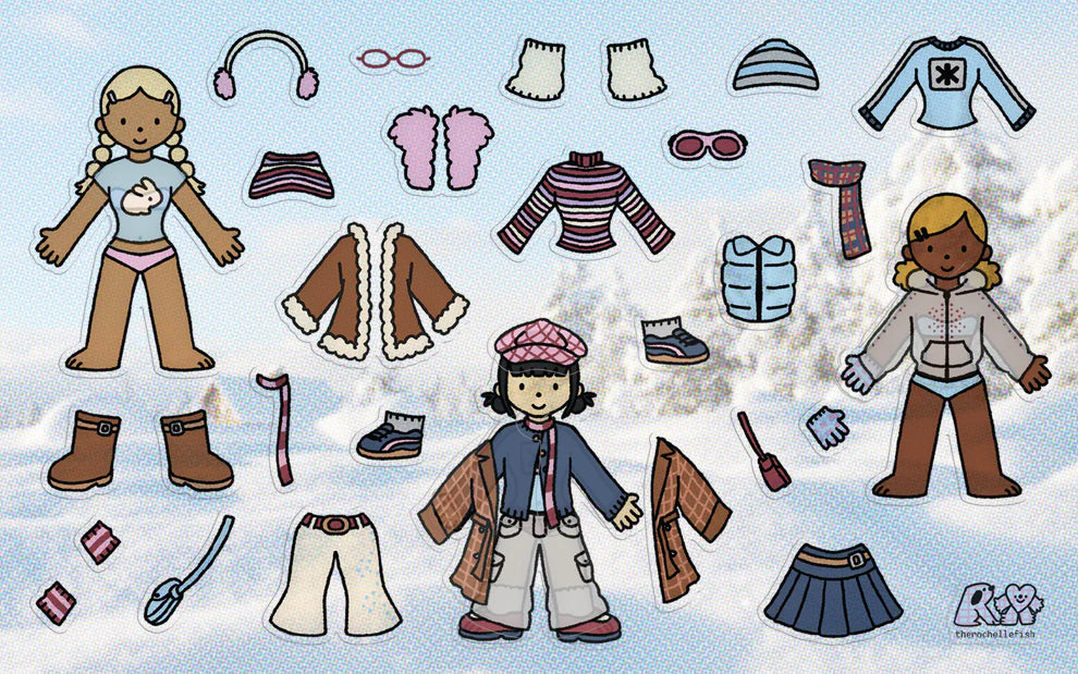 'Winter Dress Up' ❄️🧣 Sticker Sheet
