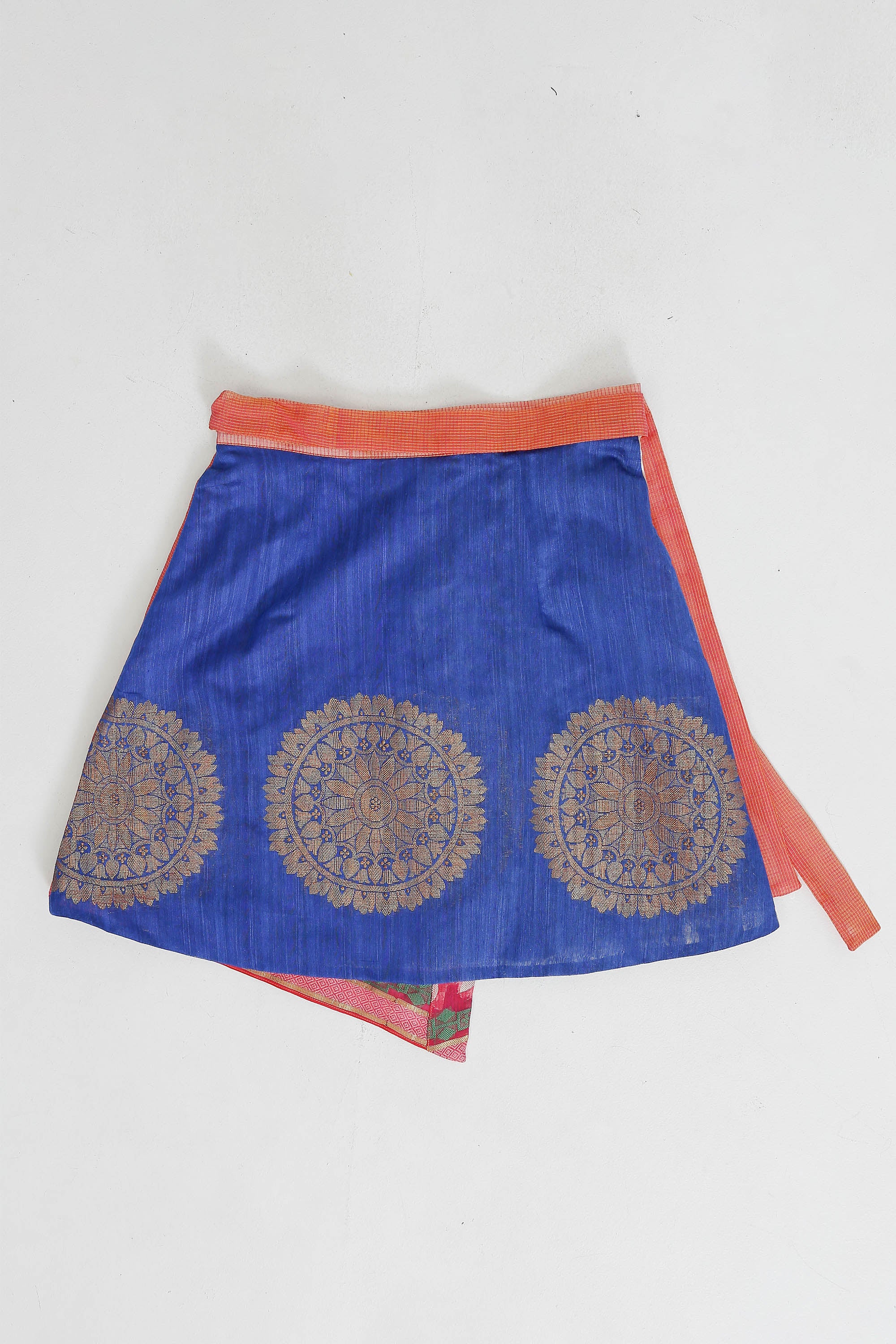 Pleated Pallu Wrap Skirt Large