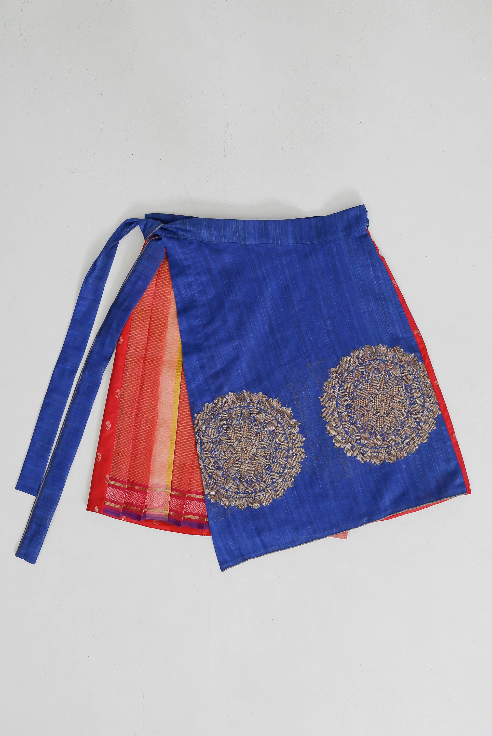 Pleated Pallu Wrap Skirt X-Large