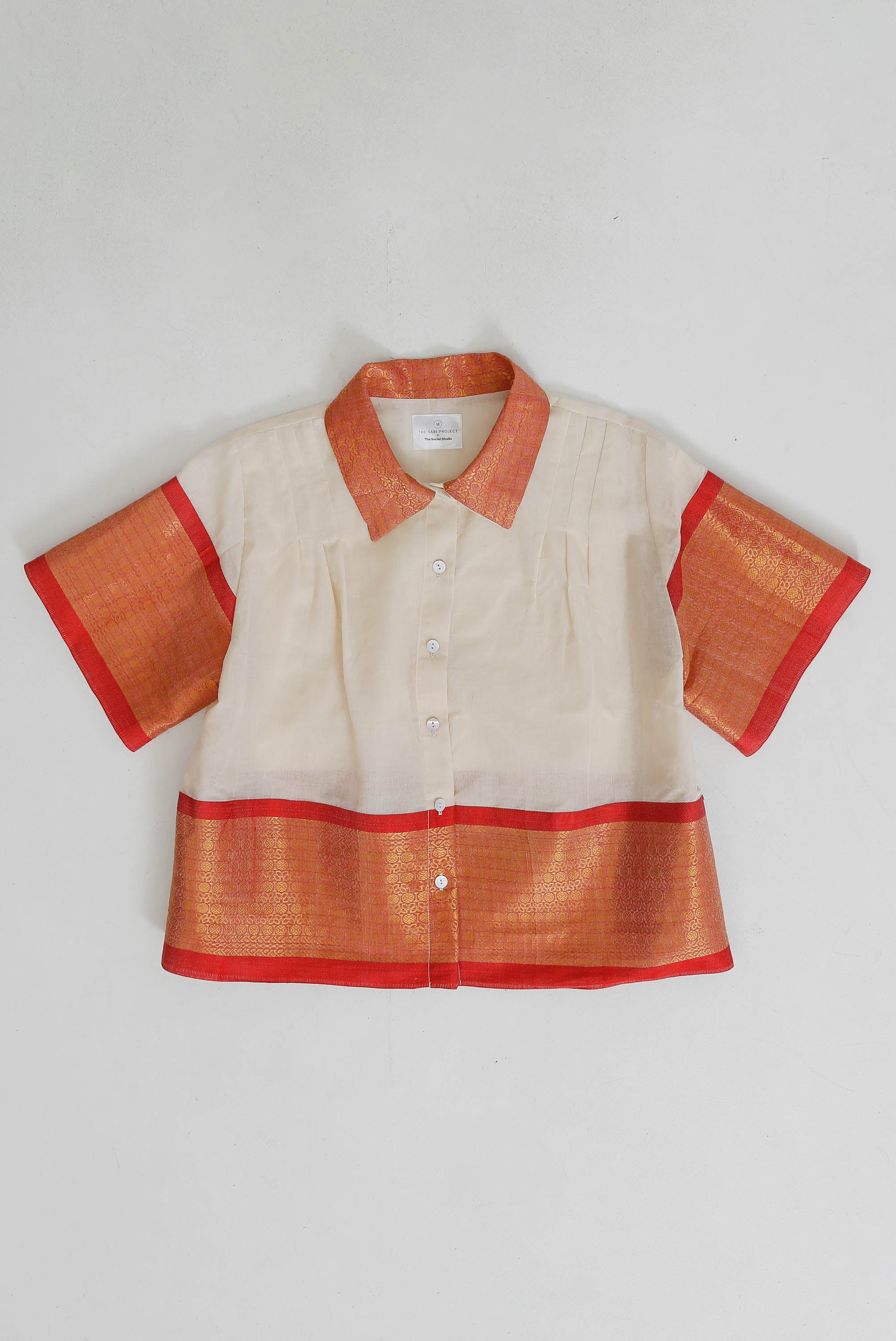 Jamdani Pleated Shirt Medium