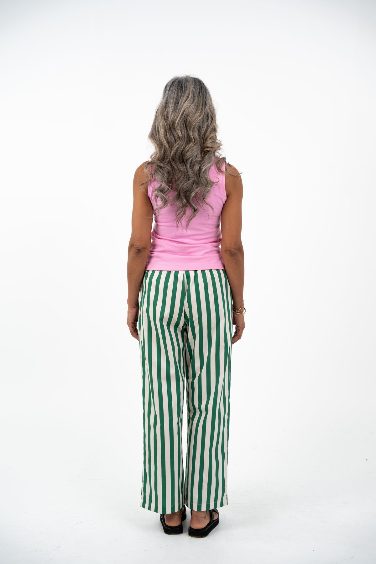 Drawstring Pant - Green Stripe