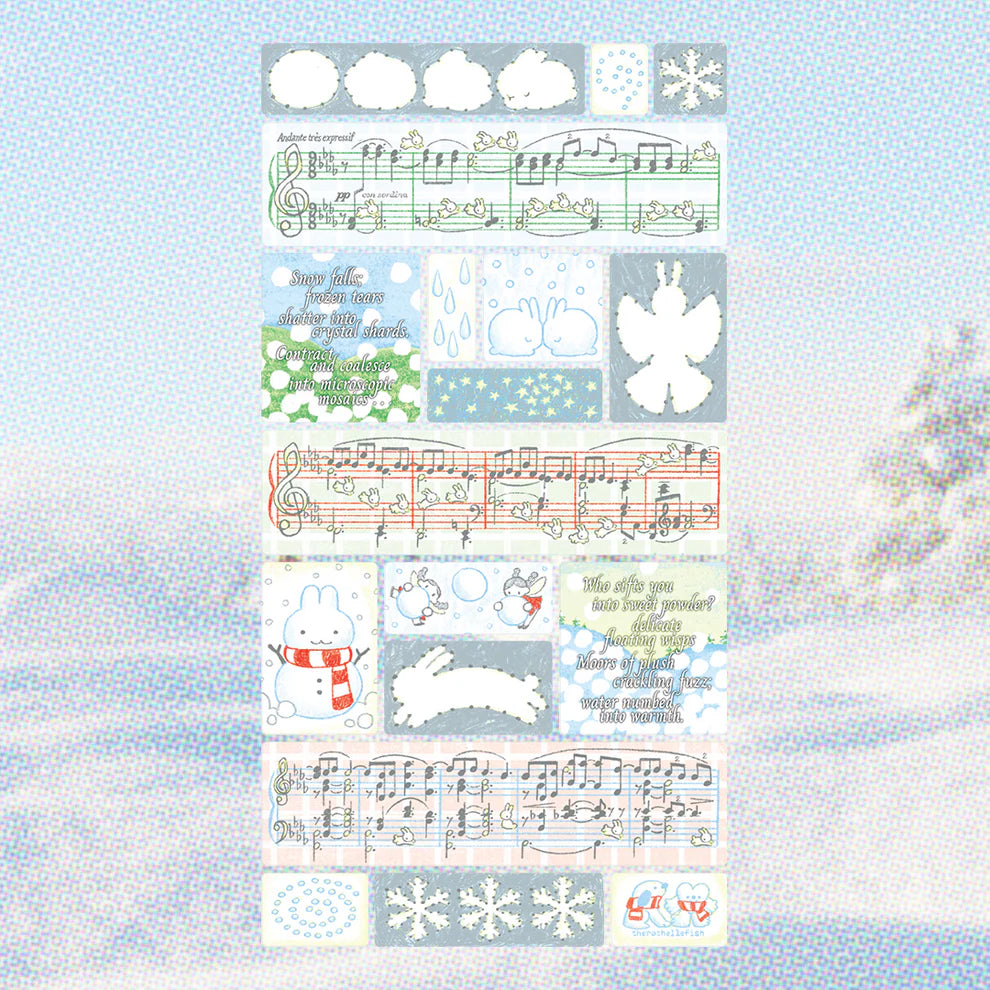 'Sounds of Snow' ❅*̩̩͙‧͙♪₊ Sticker Sheet