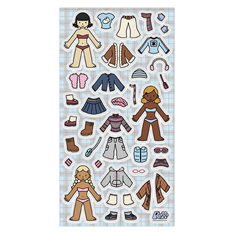 'Winter Dress Up' ❄️🧣 Sticker Sheet