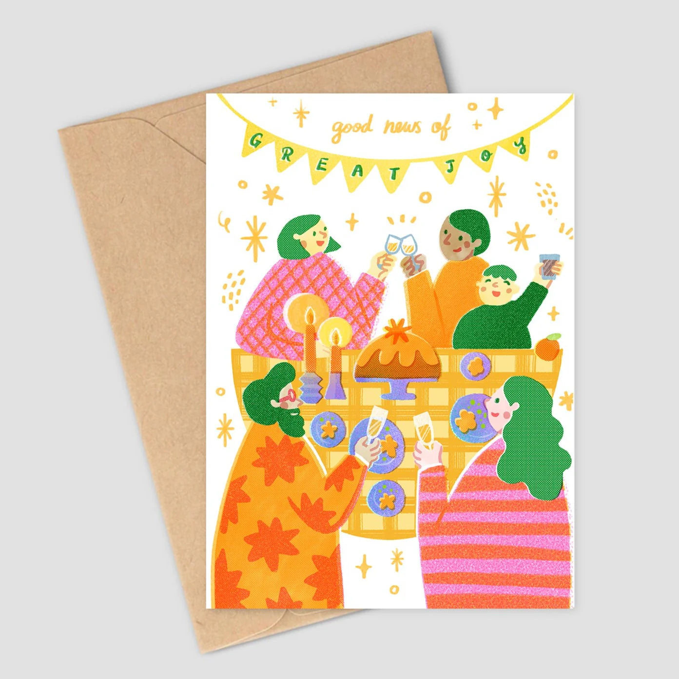 Festive Gathering Greeting Card
