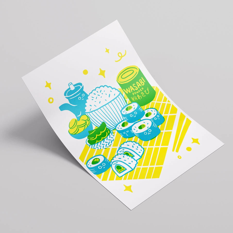A4 Risograph - Sushi Please