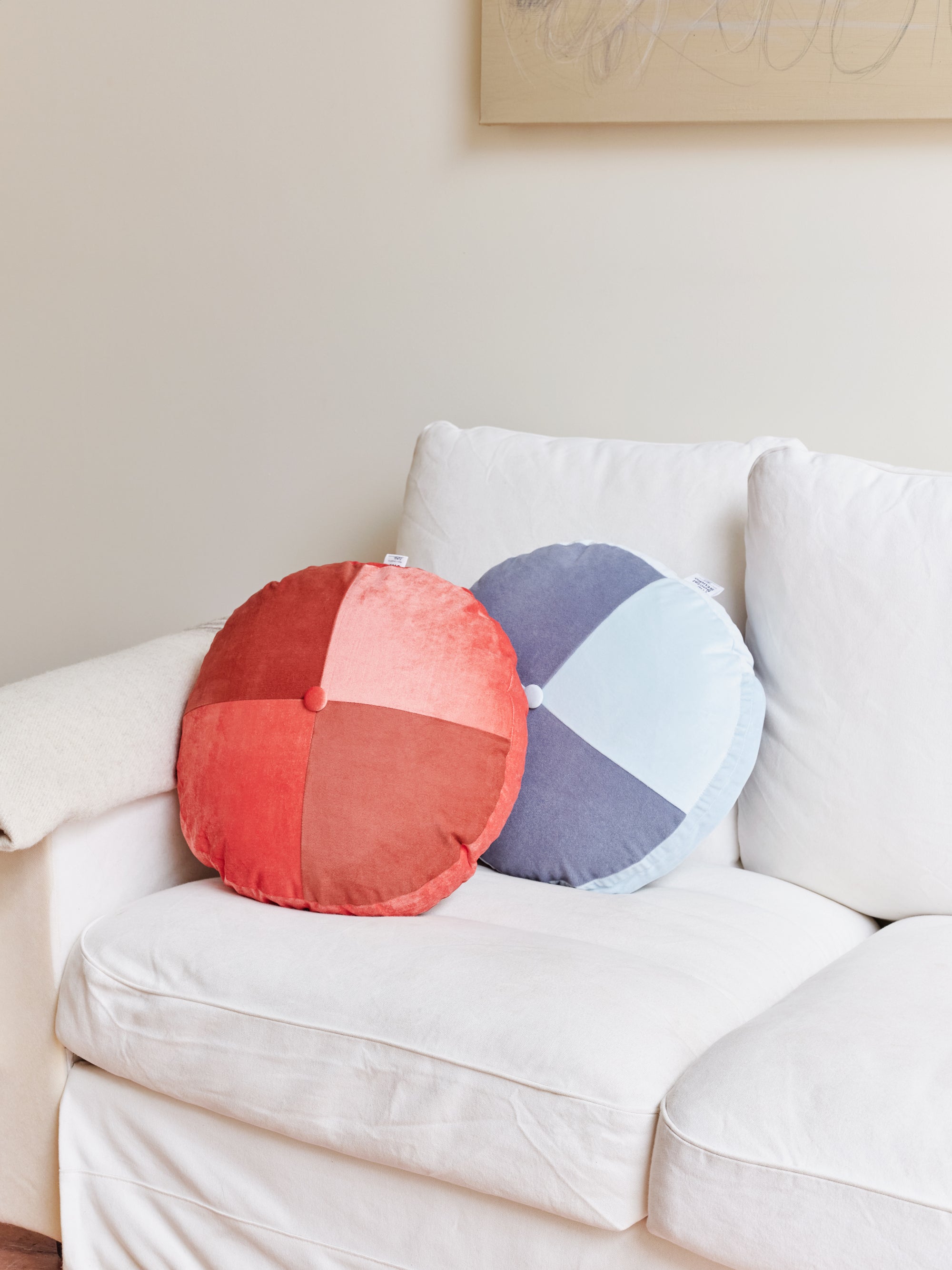TSS Round Velvet Cushion - SALE