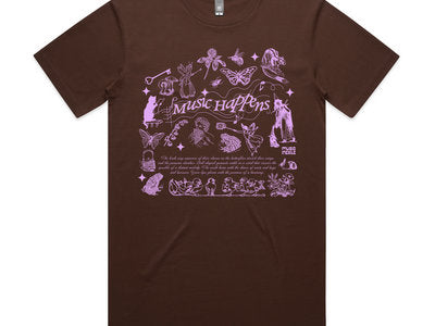 Music Happens Tee (Brown) by Music in Exile