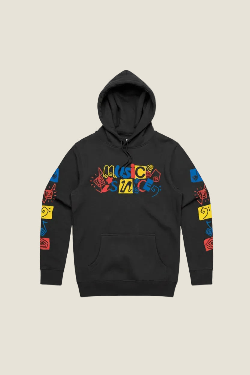 Music In Exile / Music is Nice Black Hoodie